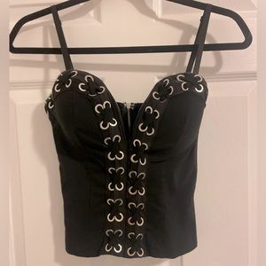 Black M bustier top